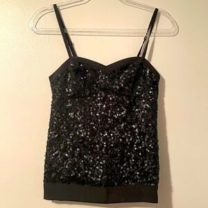 American Eagle Outfitters AEO black sequin blouse xs
